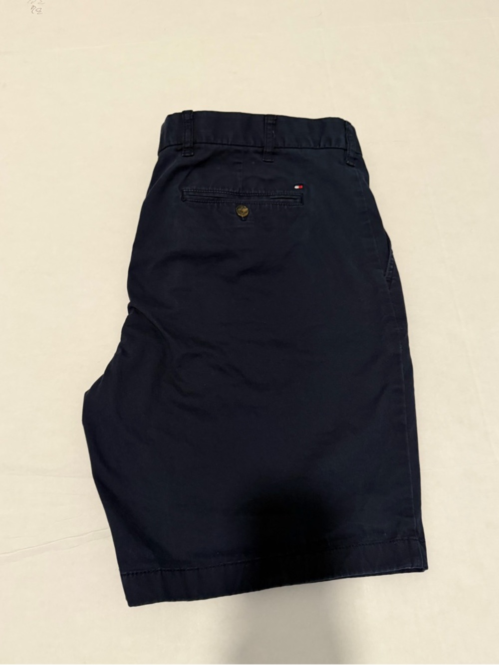 Tommy Hilfiger Chino Shorts Navy Blue Men's Size 38 Stretch